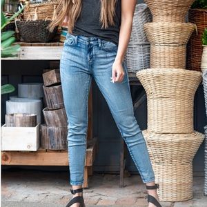 Judy Blue High Rise Heavy Hand Sand Skinny Jeans Size 14W